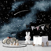 3D Abstract Wave Point Fog Black Wall Mural Wallpaper YXL 166