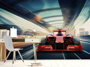 3D Red F1 Formula One Racing Wallpaper Wall Mural Wall Decor Wall Art Wall Sticker Remoable Wallpaper