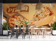 3D Restaurant Snack Bar Diner Fast Food Pizza Wall Mural Wallpaper 28