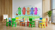 3D Childcare Nursery School Cartoon Pencil Wall Mural Wallpaper JN