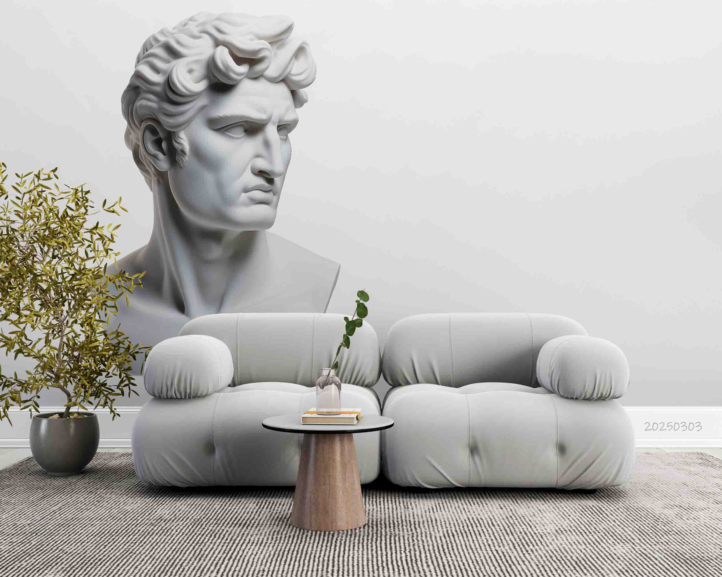 3D Art Sculpture Background Wallpaper Wall Mural Wall Decor Wall Art Wall Sticker Remoable Wallpaper LQH