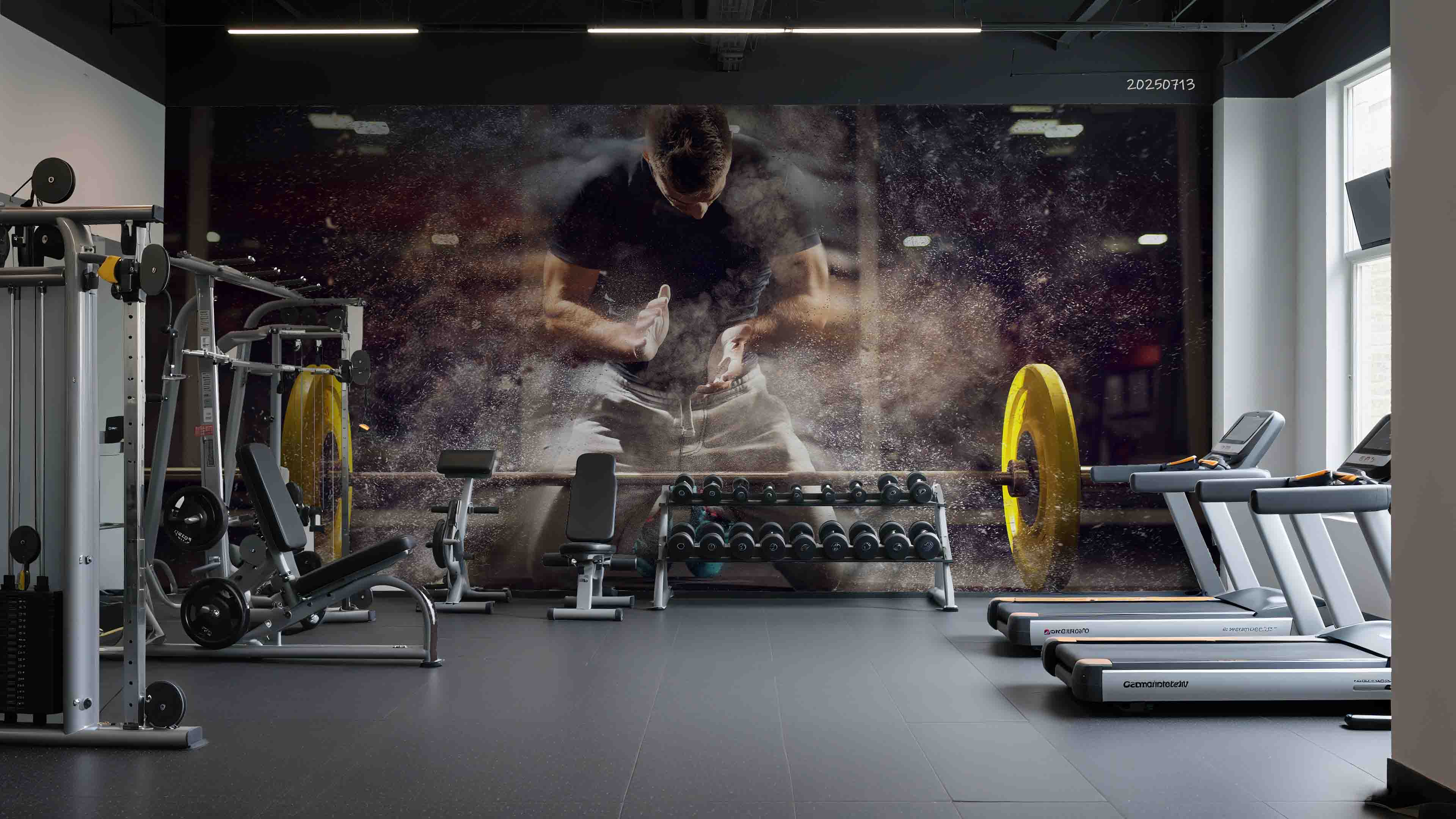3D Gym Fitness Gymnasium Dumbbell Wall Mural Wallpaper 66