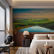 3D Hotel Inn Motel Hostel Resort Manor Scenery Lake Wall Mural Wallpaper 7