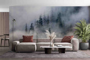 3D Forest Trees Misty Scenery Wall Mural Wallpaper GD 4522- Jess Art Decoration