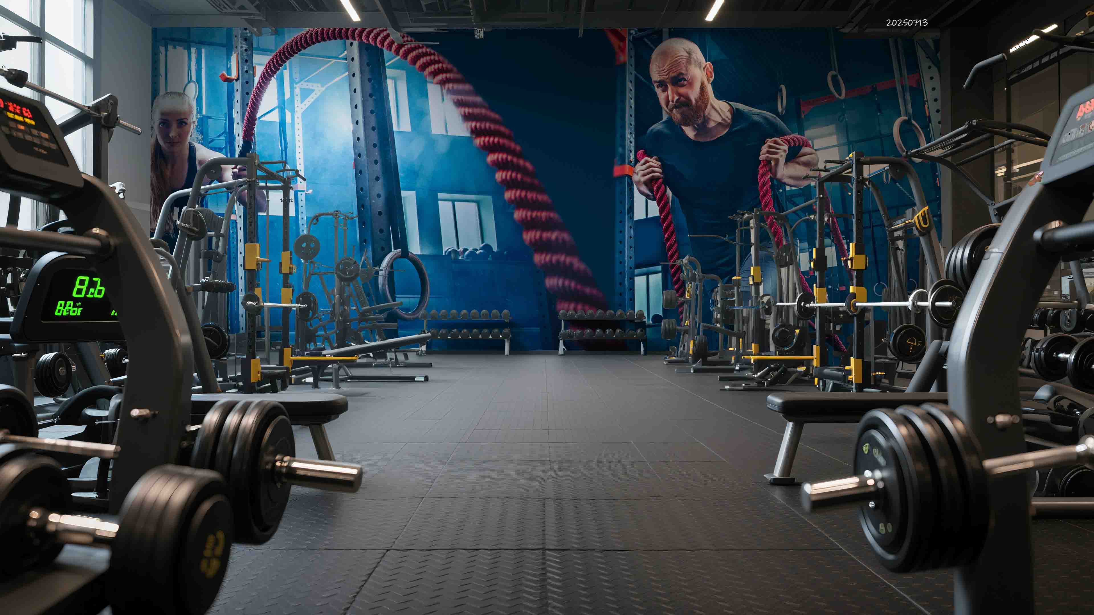 3D Gym Fitness Gymnasium Wall Mural Wallpaper 38