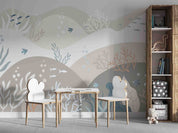 3D Ocean Coral Fish Spume Wall Mural Wallpaper YXL 373