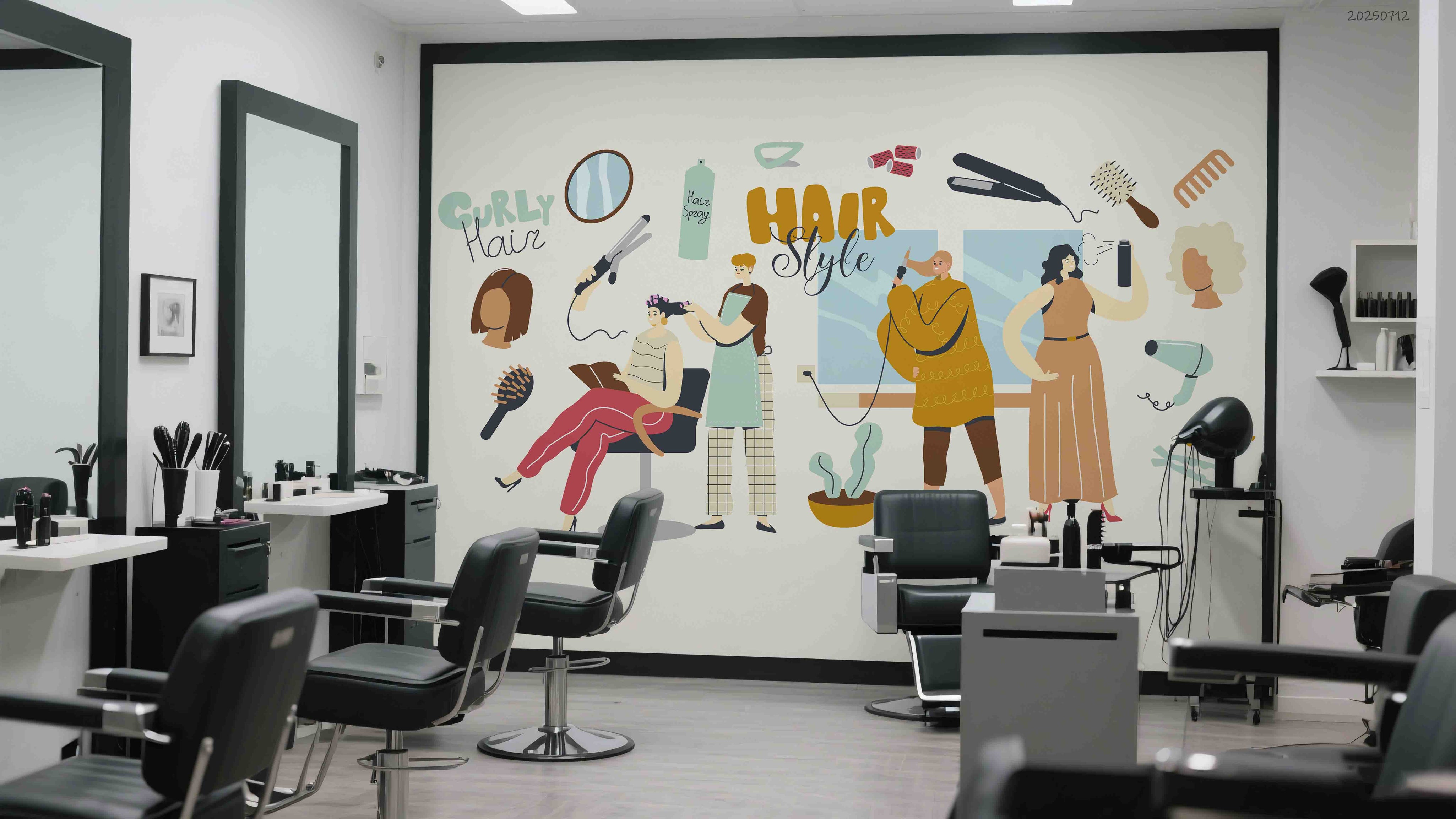3D Salon Shop Beauty Salon Barber Shop Wall Mural Wallpaper 45