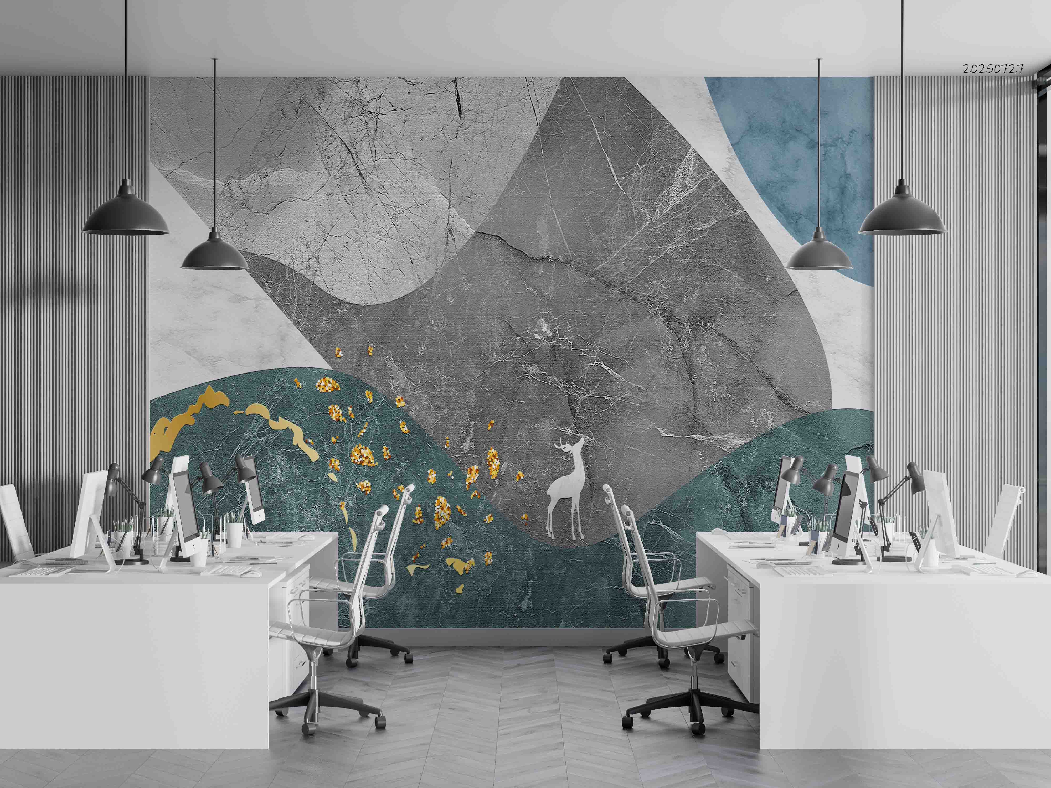 3D Office Business Commerce Geometric Modern Wall Mural Wallpaper 42