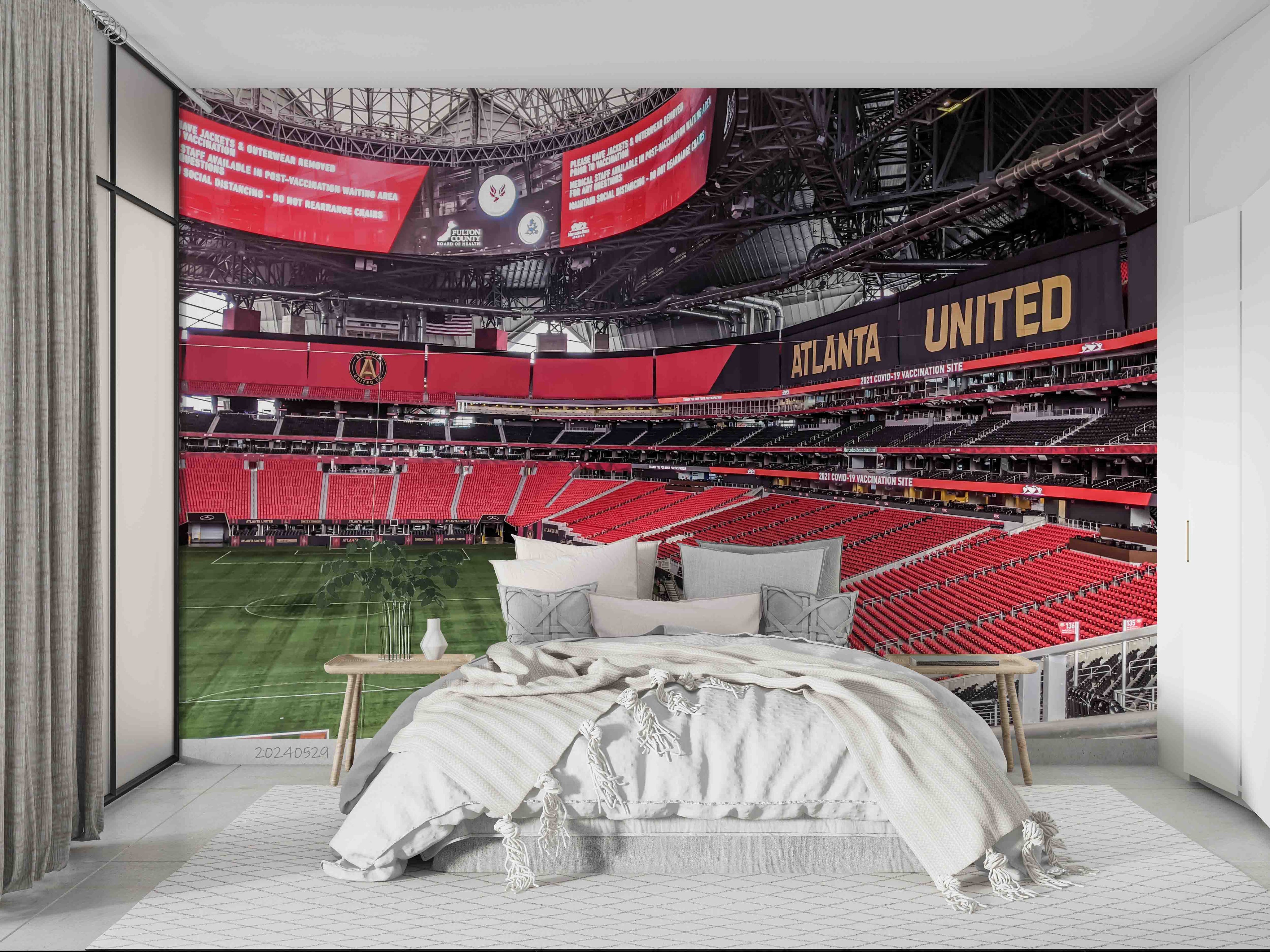3D Architecture Stadium Auditorium Screen Letter Wall Mural Wallpaper YXL 240