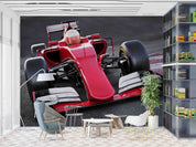 3D Red F1 Formula One Racing Wallpaper Wall Mural Wall Decor Wall Art Wall Sticker Remoable Wallpaper