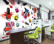 Graffiti Nail Polish Wallpaper urban graffiti wall mural for teen room, studio or feature wall - view 3