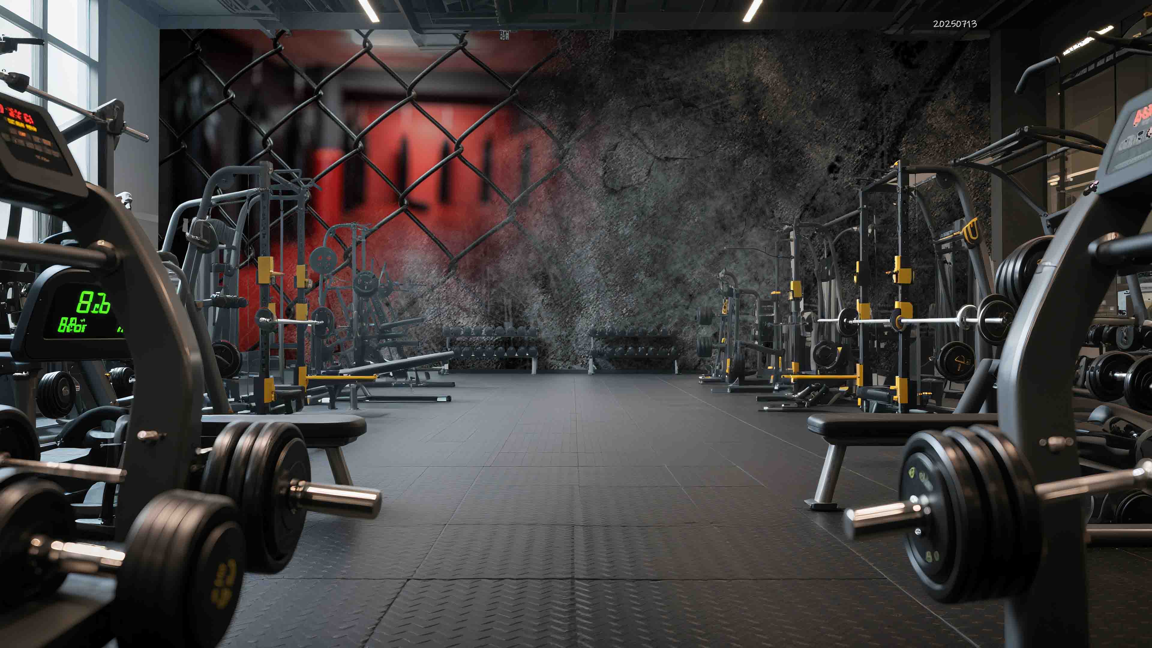 3D Gym Fitness Gymnasium Wall Mural Wallpaper 46