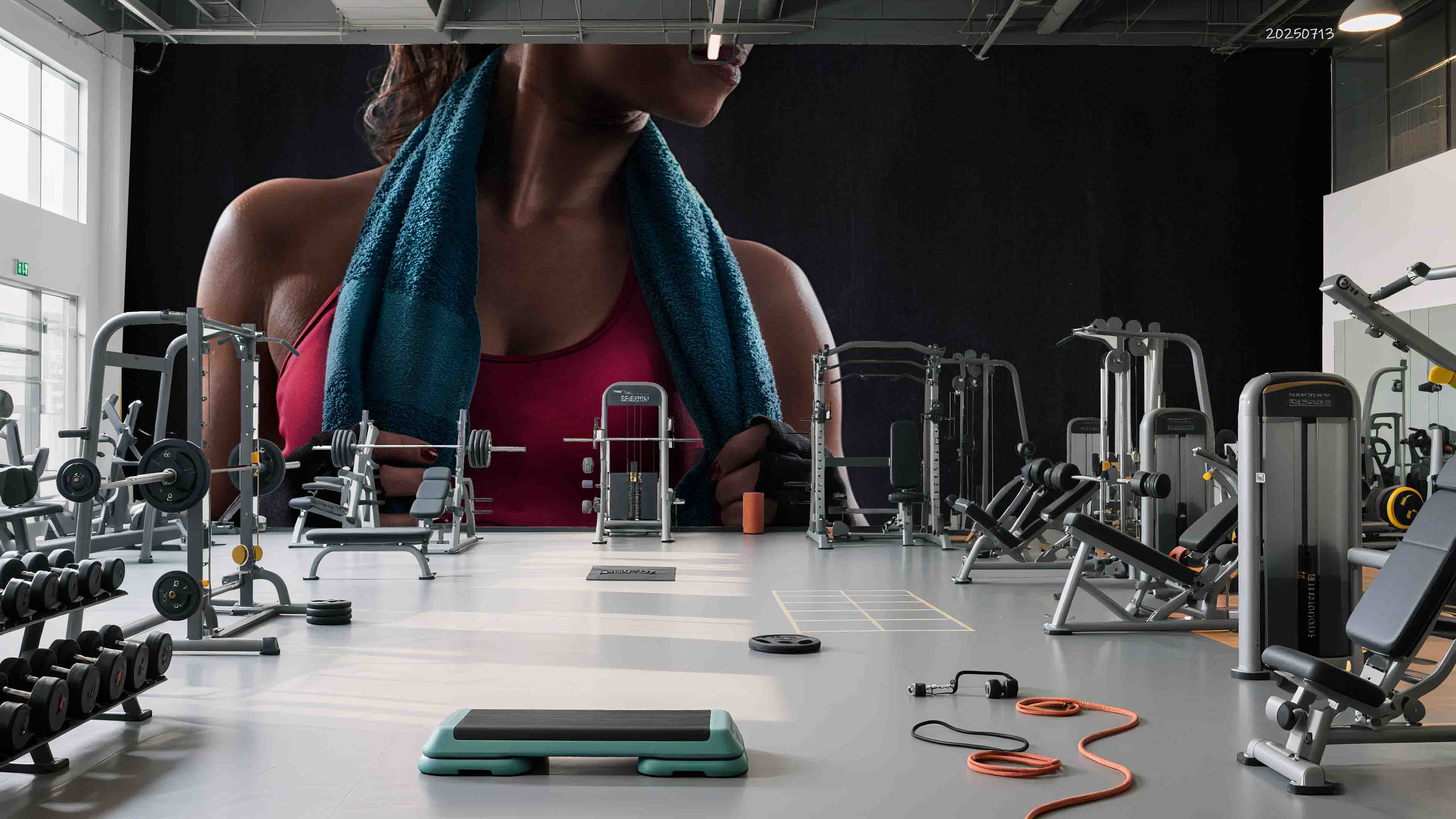 3D Gym Fitness Gymnasium Wall Mural Wallpaper 54