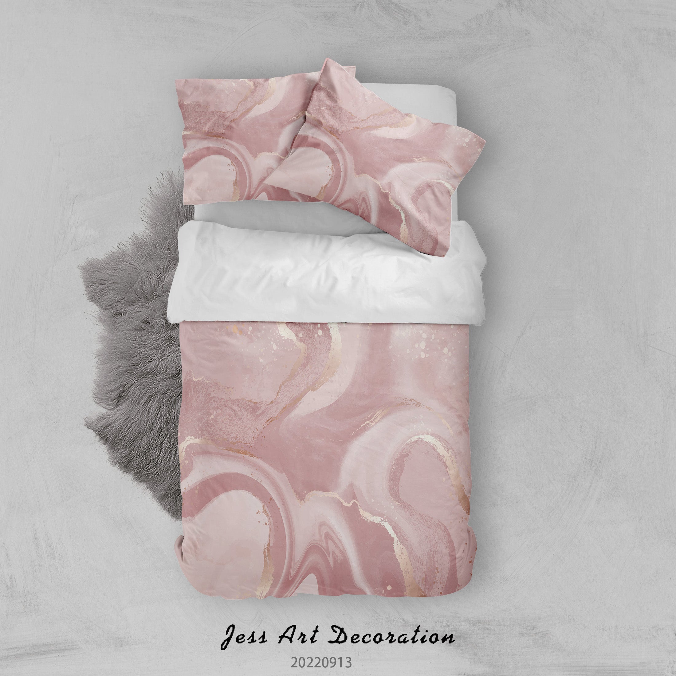 3D Ink And Wash Fluid Ripple Quilt Cover Set Bedding Set Duvet Cover Pillowcase 118