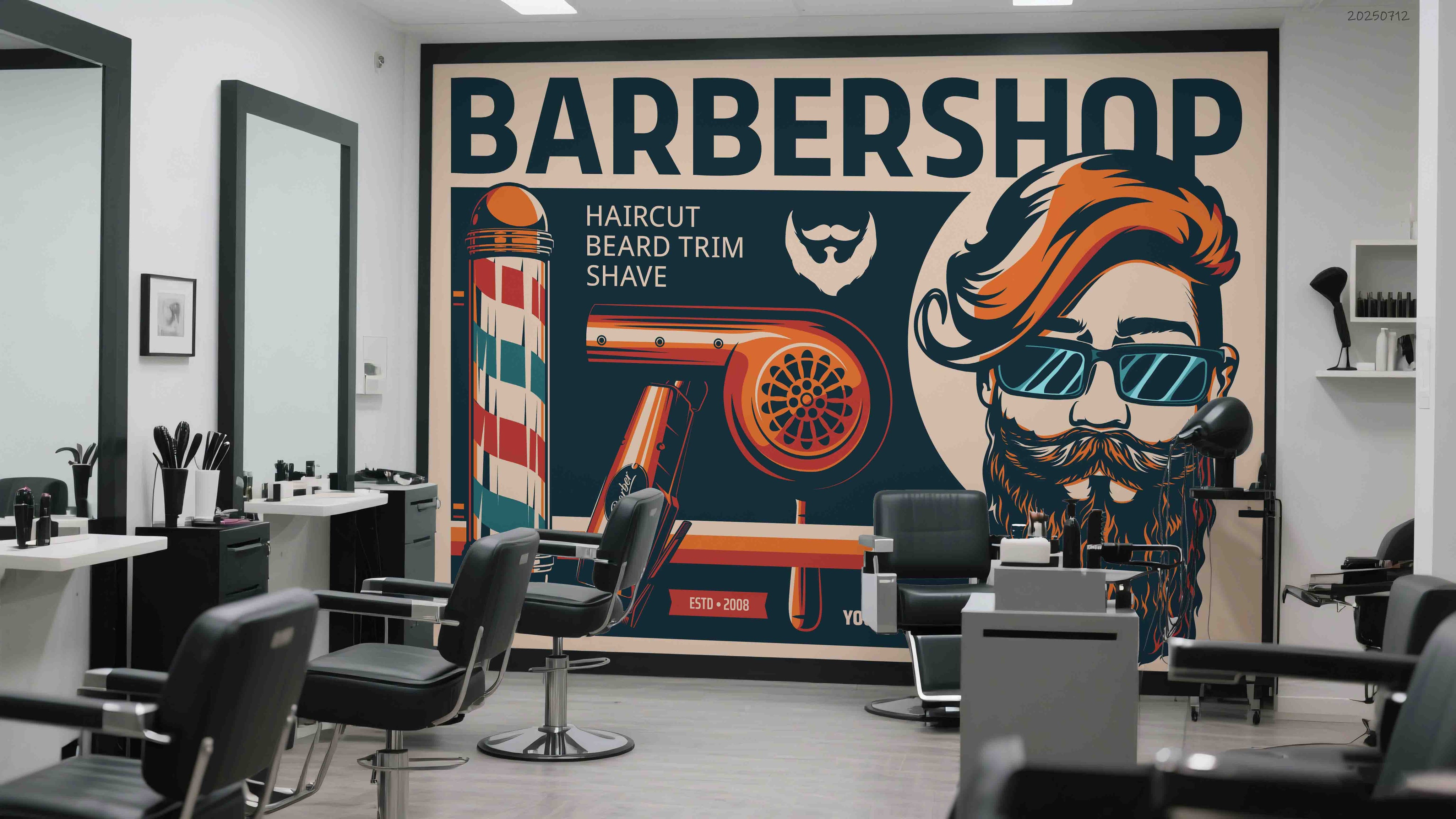 3D Salon Shop Beauty Salon Barber Shop Wall Mural Wallpaper 59