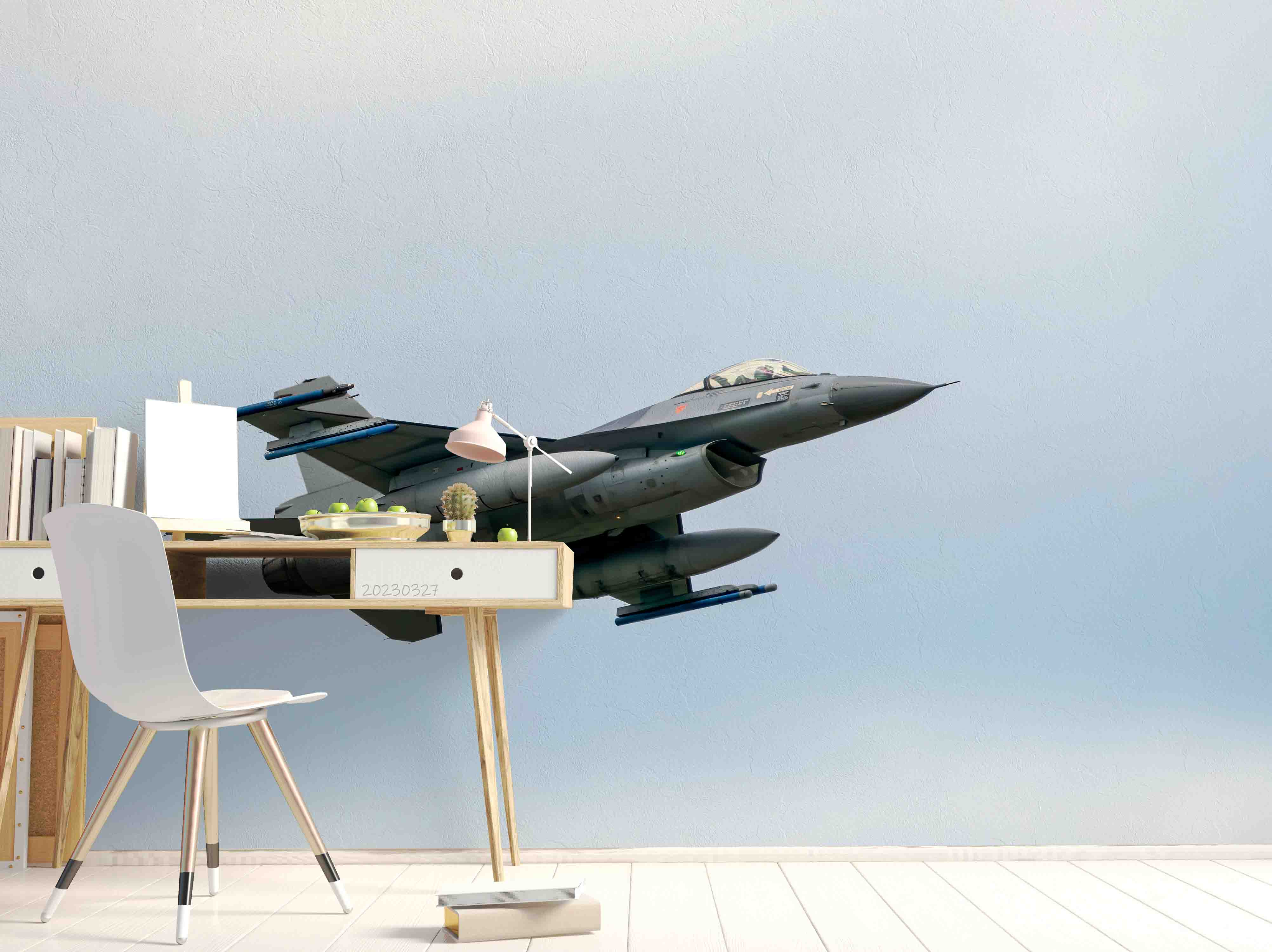 3D Royal Netherlands Air Force F16 Jet Fighter Flight Wall Mural Wallpaper GD 5426- Jess Art Decoration