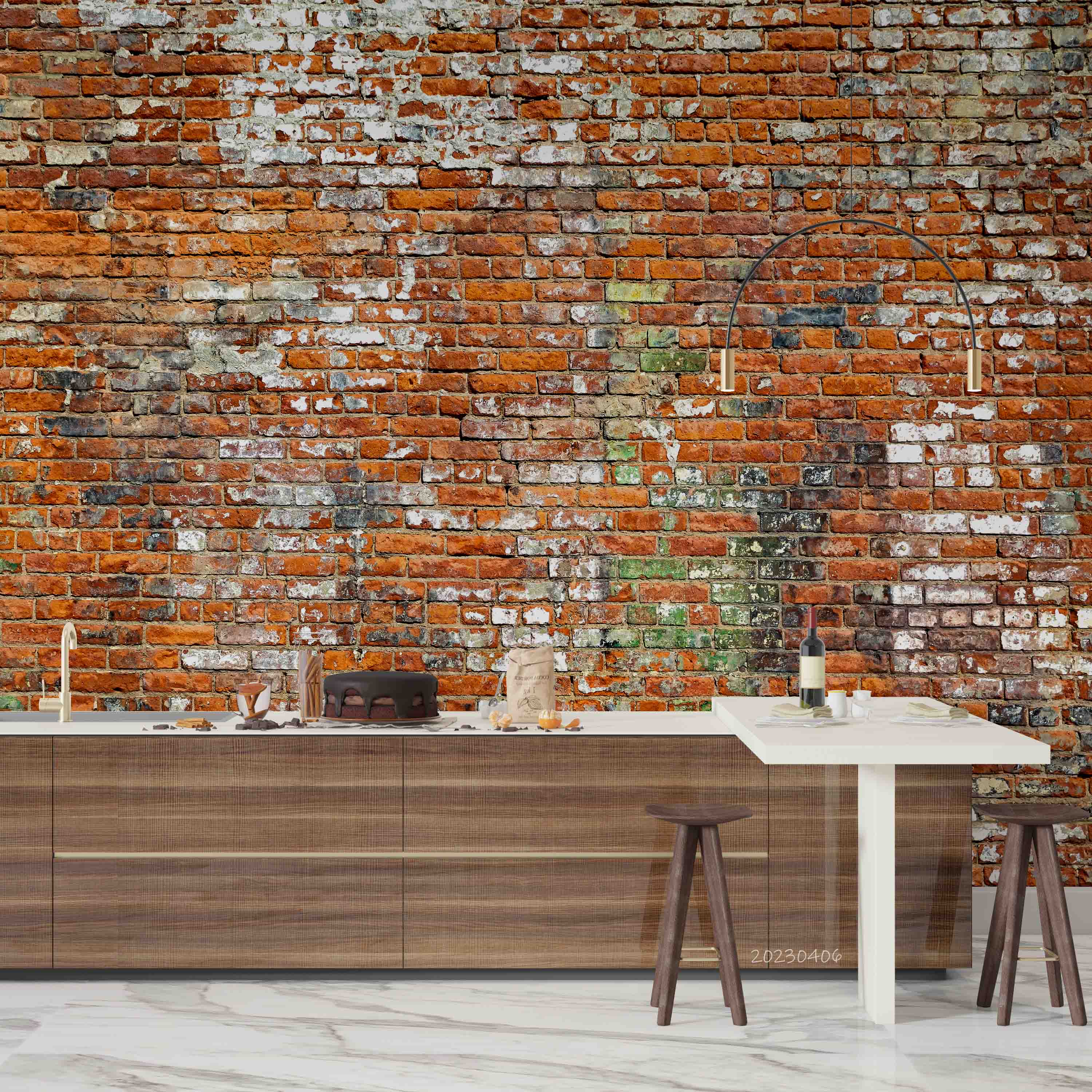 3D Old Red Brick Wall Texture Wall Mural Wallpaper GD 5620- Jess Art Decoration