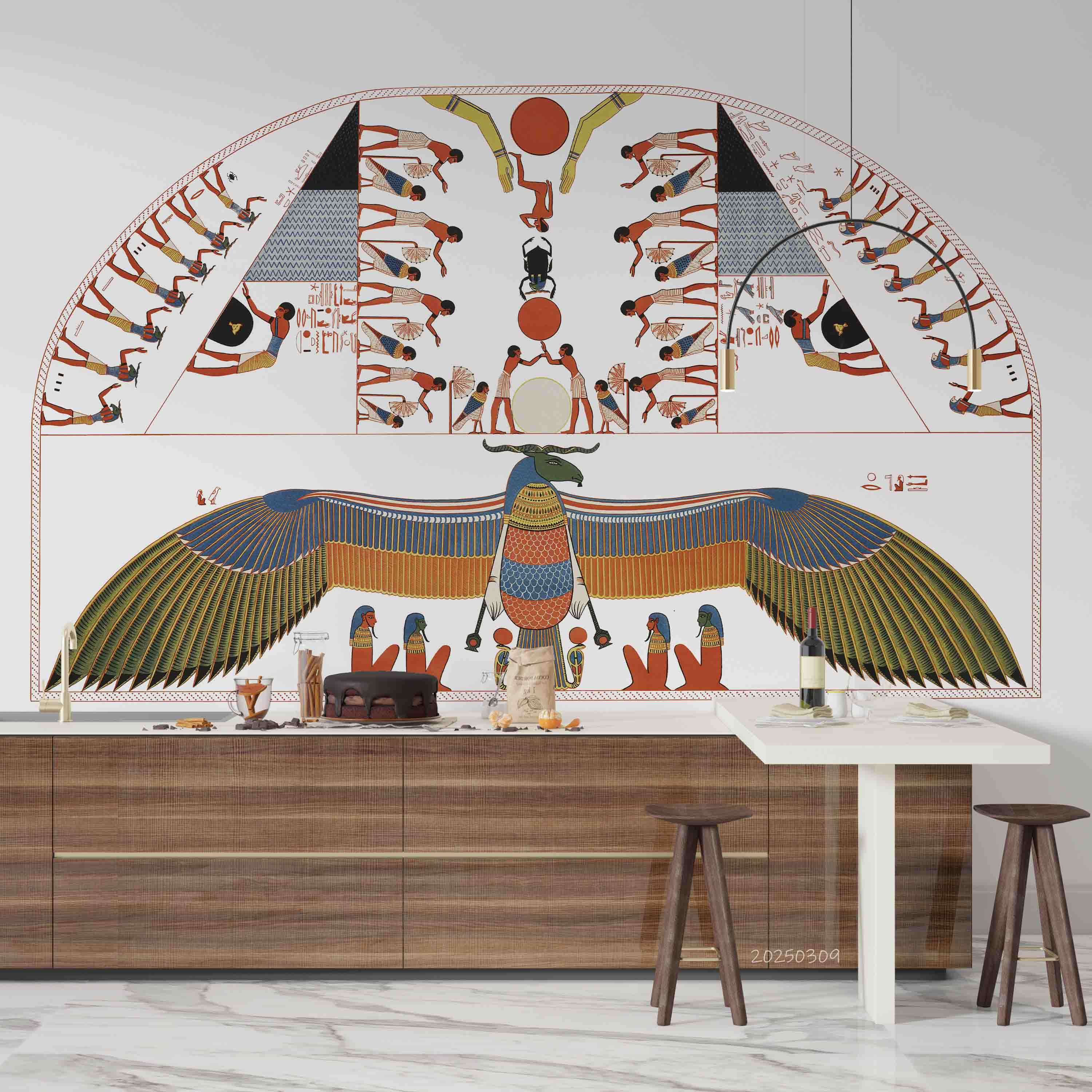 3D Skull Hieroglyph Engraving Ancient Symbol Spiritual Wallpaper Wall Mural Wall Decor Wall Art Wall Sticker Remoable Wallpaper LQH (Copy)