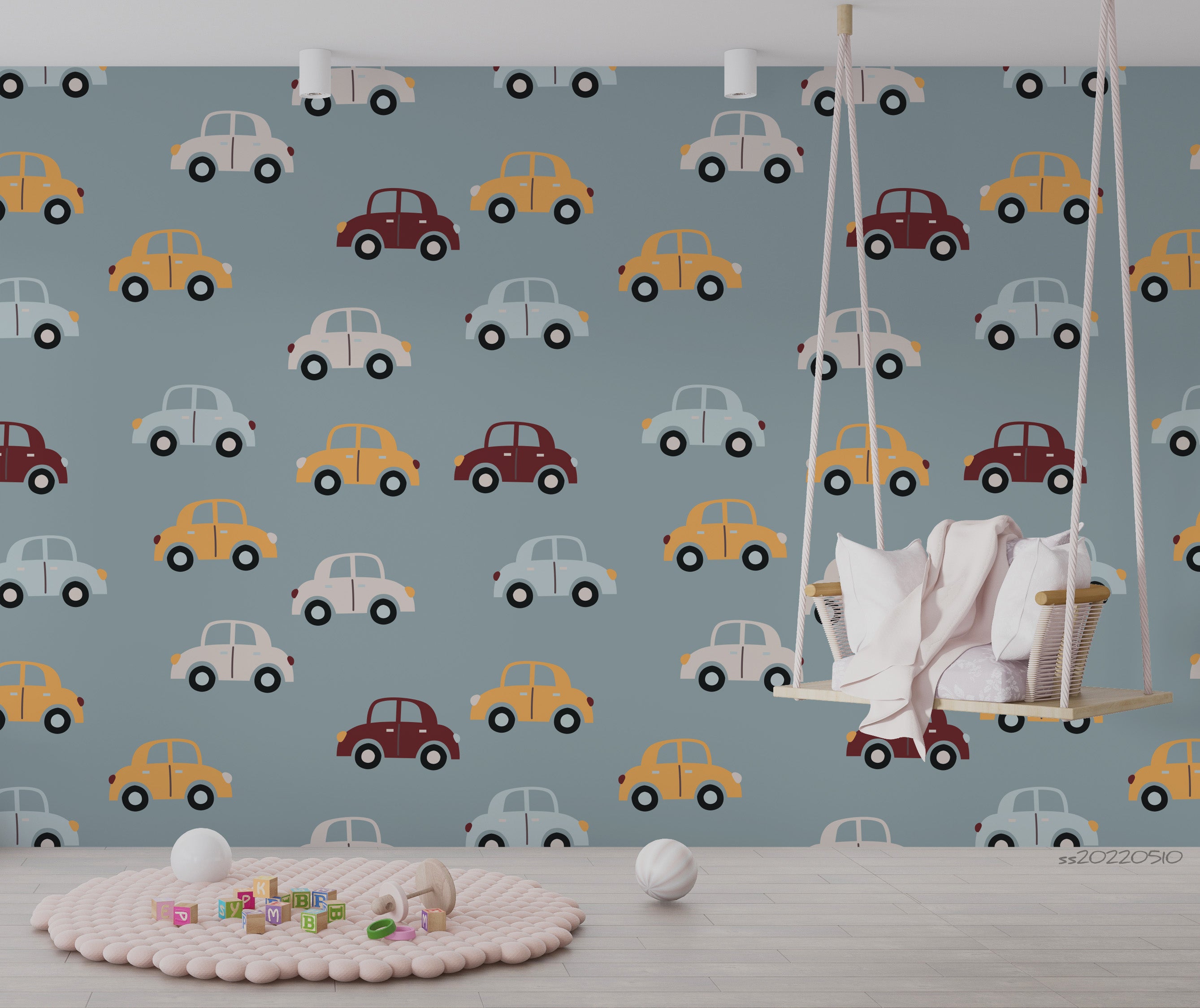 3D Cartoon Car Pattern Kids Wall Mural Wallpaper GD 4125- Jess Art Decoration