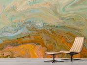 3D Abstract Damaskeen Float Wave Wall Mural Wallpaper YXL 603