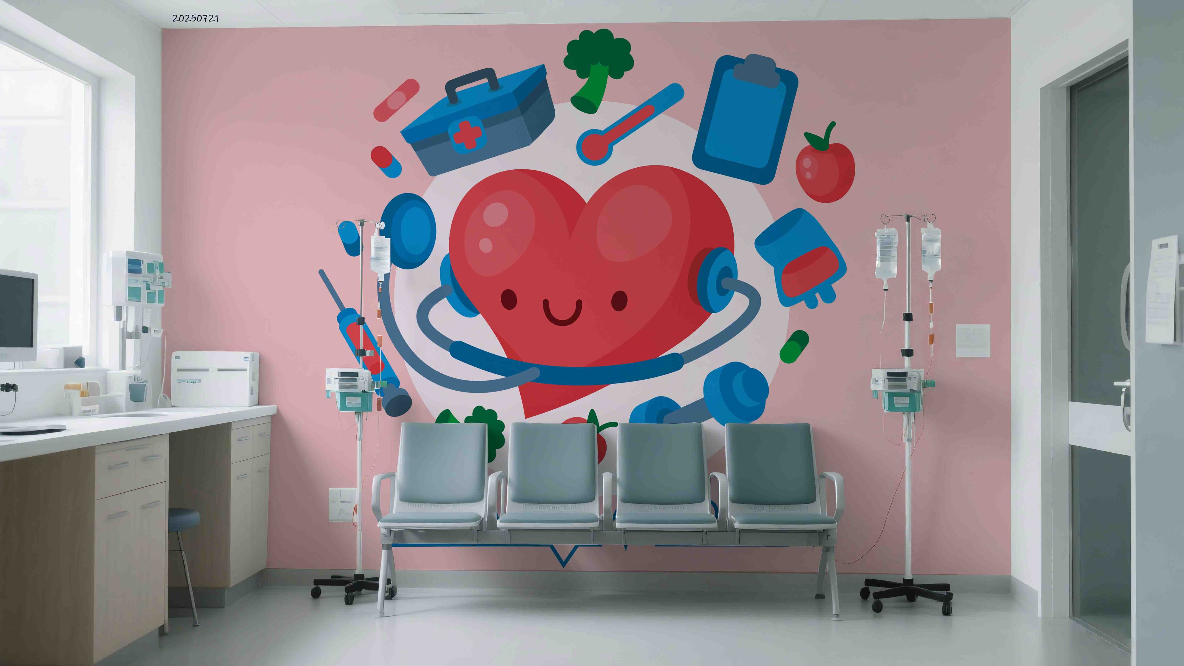 3D Clinic Hospital Rehabilitation Center Medical Healthcare Wall Mural Wallpaper 32
