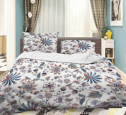 3D Floral Leaf Relief Quilt Cover Set Bedding Set Duvet Cover Pillowcase 523