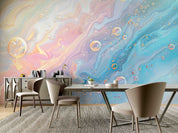 3D Abstract Damaskeen Froth Round Wall Mural Wallpaper YXL 617