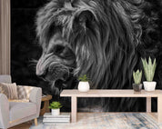 3D Forest Animal Lion Cub Black Wall Mural Wallpaper GD 3626- Jess Art Decoration