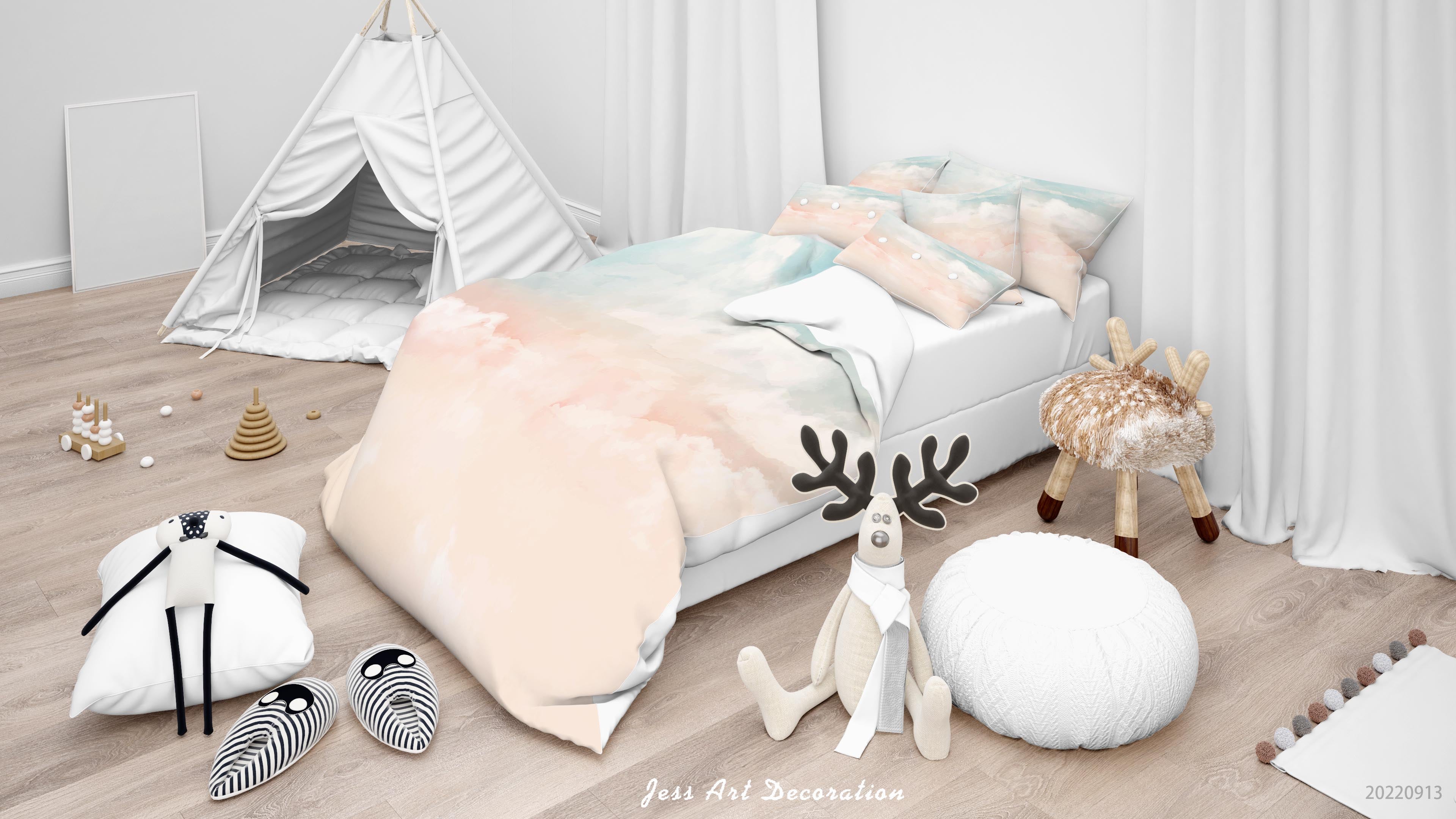 3D Ink And Wash Ripple Quilt Cover Set Bedding Set Duvet Cover Pillowcase 111