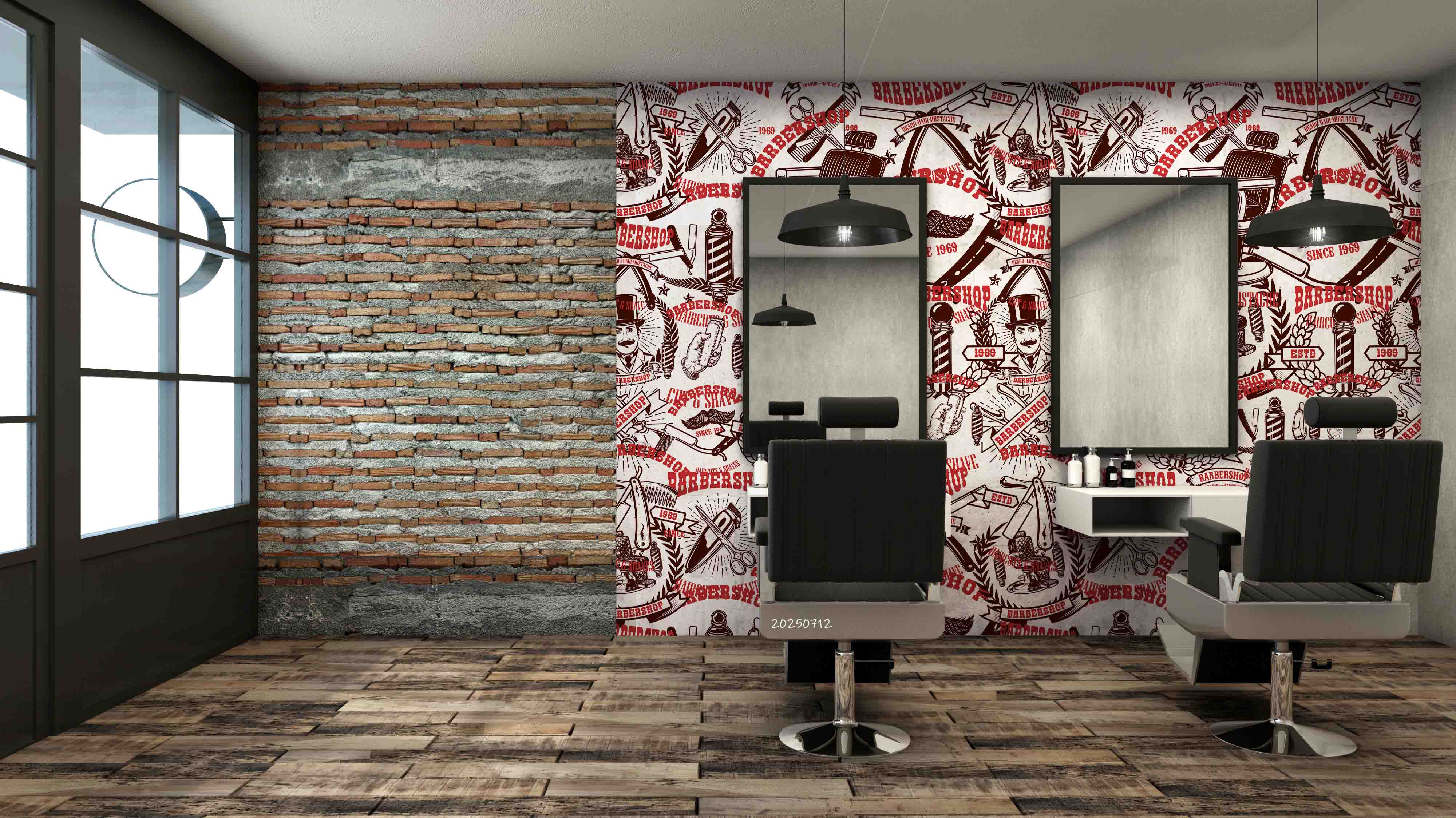 3D Salon Shop Beauty Salon Barber Shop Wall Mural Wallpaper 16