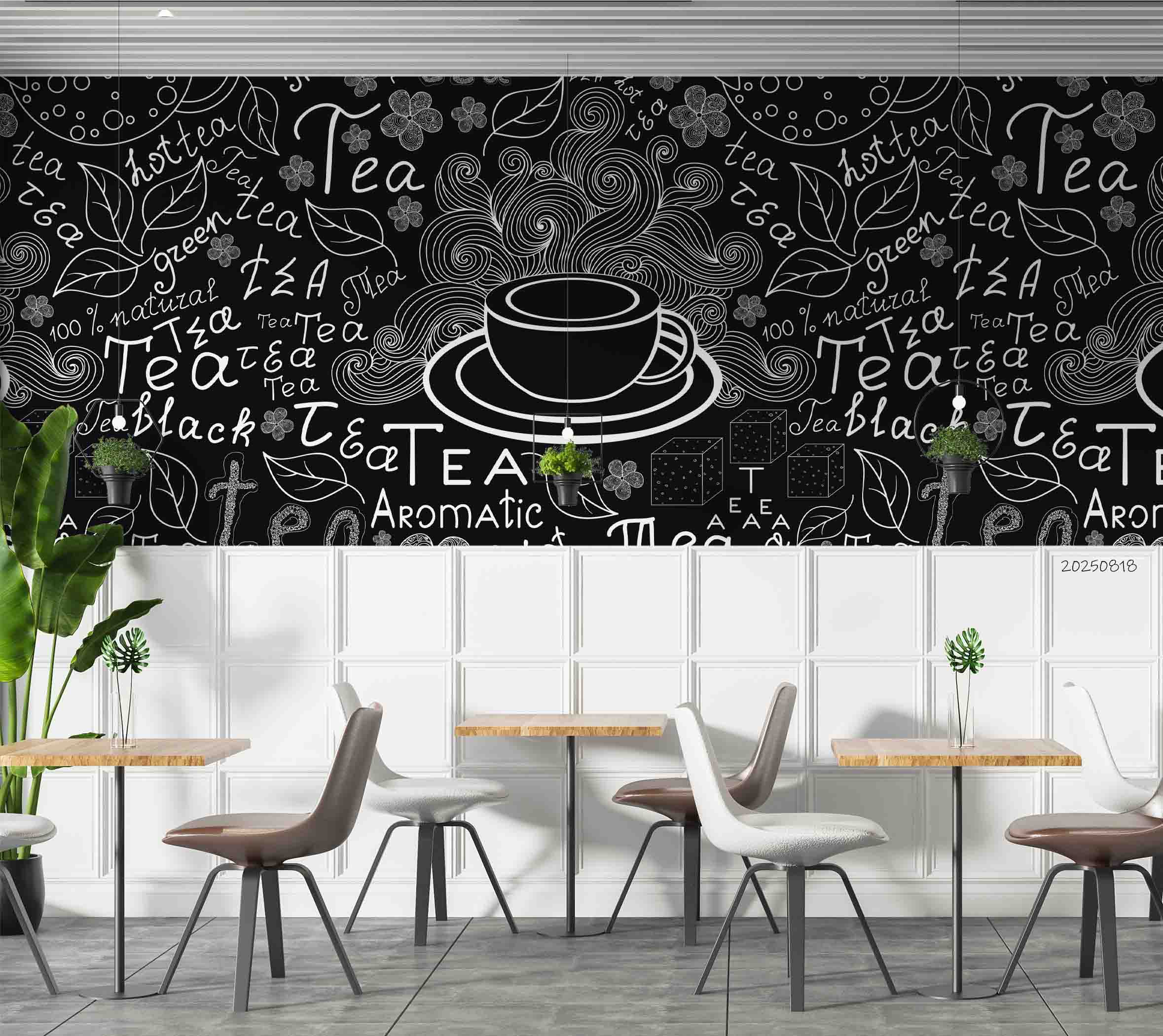 3D Restaurant Snack Bar Coffee Shop Wall Mural Wallpaper 62
