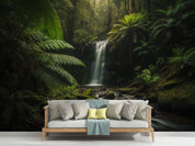 3D Forest Tree Mountain Sea Falls Stone Wall Mural Wallpaper YXL 745