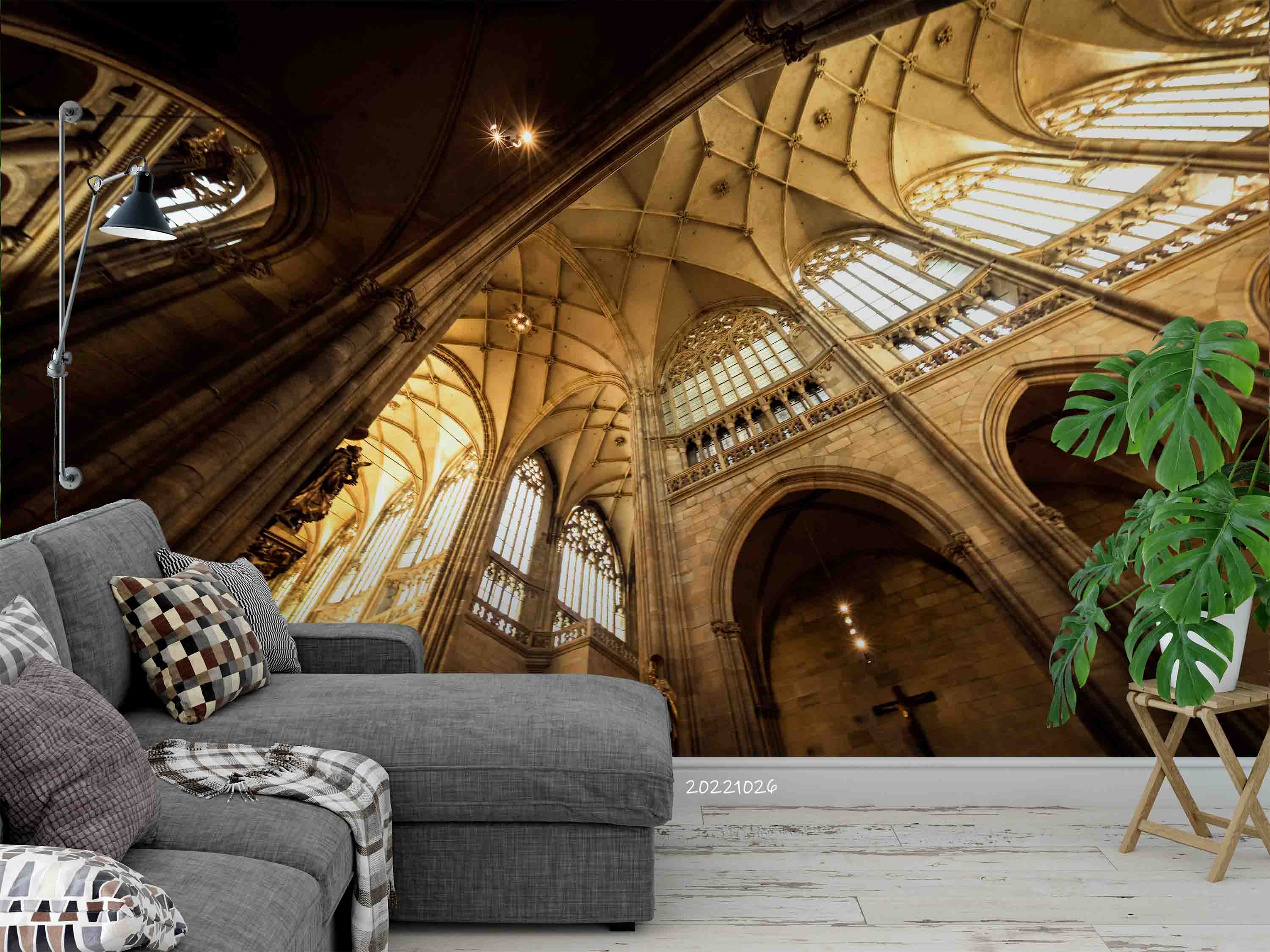 3D Basilica St. Vitus Cathedral Prague Czech Republic Wall Mural Wallpaper GD 3153- Jess Art Decoration