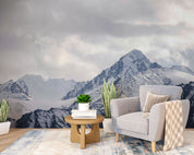3D Mountain Snow Sky Cloud Wall Mural Wallpaper YXL 2896