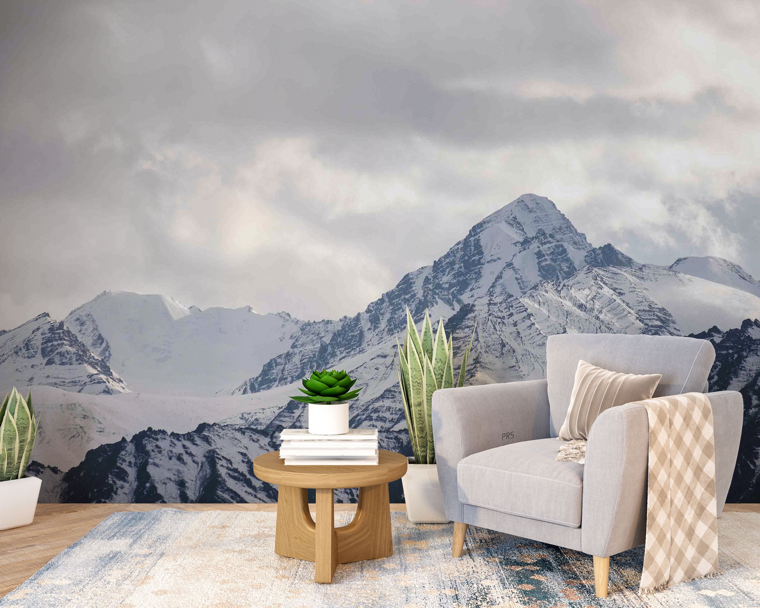 3D Mountain Snow Sky Cloud Wall Mural Wallpaper YXL 2896