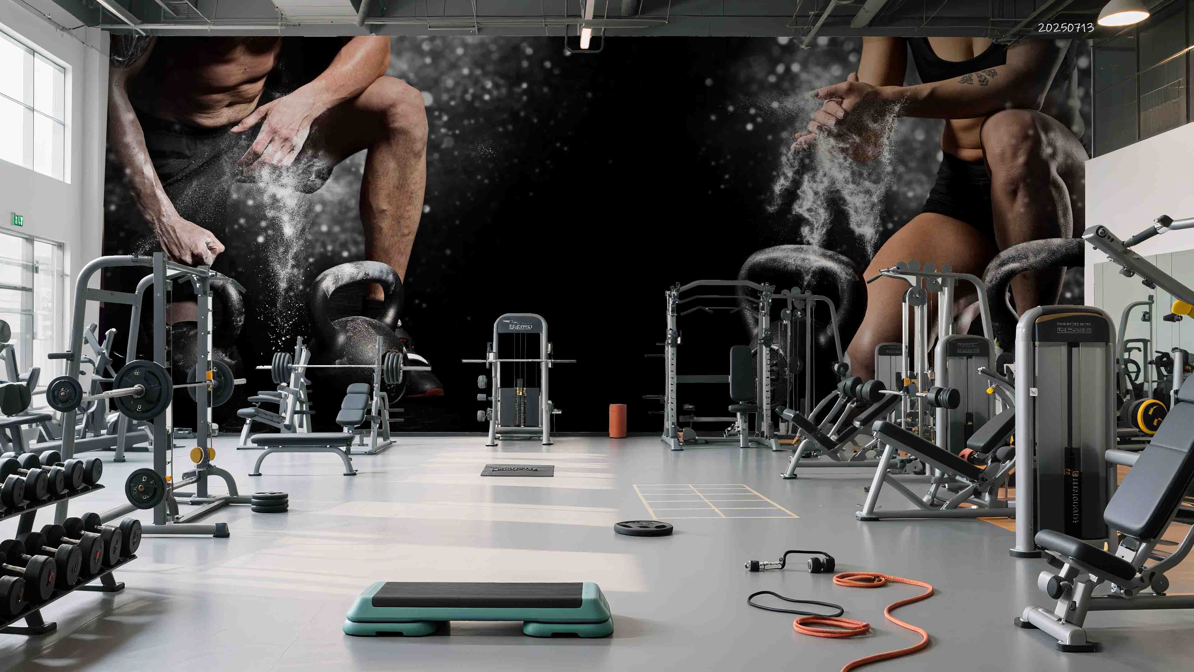 3D Gym Fitness Gymnasium Dumbbell Wall Mural Wallpaper 31