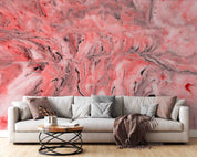3D Abstract Damaskeen Wave Pink Wall Mural Wallpaper YXL 592