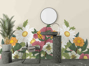 3D Vintage Colorful Floral Pattern Wallpaper Wall Mural Wall Decor Wall Art Wall Sticker Remoable Wallpaper