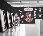 3D Barber Shop Hair Salon Haircut Specialist Shaving  Wall Mural Wallpaper 8
