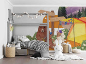 3D Cartoon Animal Bear Signpost Kids Wallpaper Wall Mural Wall Decor Wall Art Wall Sticker Remoable Wallpaper