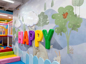3D Play Centre Amusement Park Funfair Carnie Cartoon Animals Scenery Wall Mural Wallpaper 30