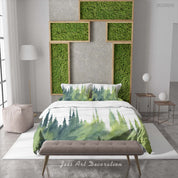 3D Forest Tree Quilt Cover Set Bedding Set Duvet Cover Pillowcase 485
