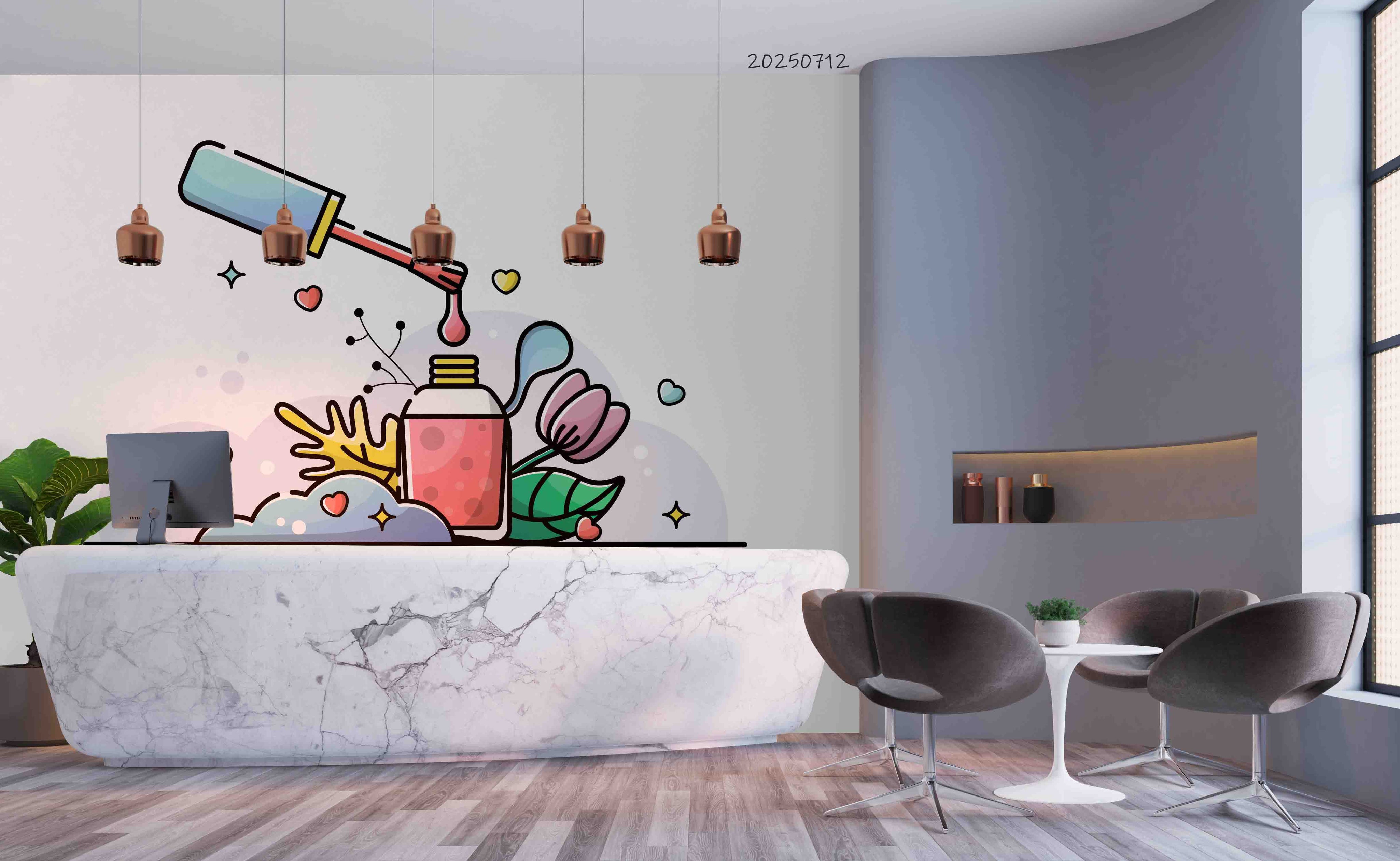 3D Salon Shop Beauty Salon Nail Salon Wall Mural Wallpaper 23