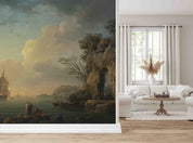 3D Oil Painting Mountain Sea Sailboat Scenery Wall Mural Wallpaper GD 2976- Jess Art Decoration