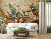 3D Egyptian Hieroglyphics Wall Cultural Symbols Wallpaper Wall Mural Wall Decor Wall Art Wall Sticker Remoable Wallpaper LQH