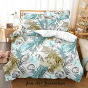 3D Sea Conch Leaf Quilt Cover Set Bedding Set Duvet Cover Pillowcase 483