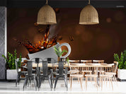 3D Restaurant Snack Bar Coffee Shop Wall Mural Wallpaper 31