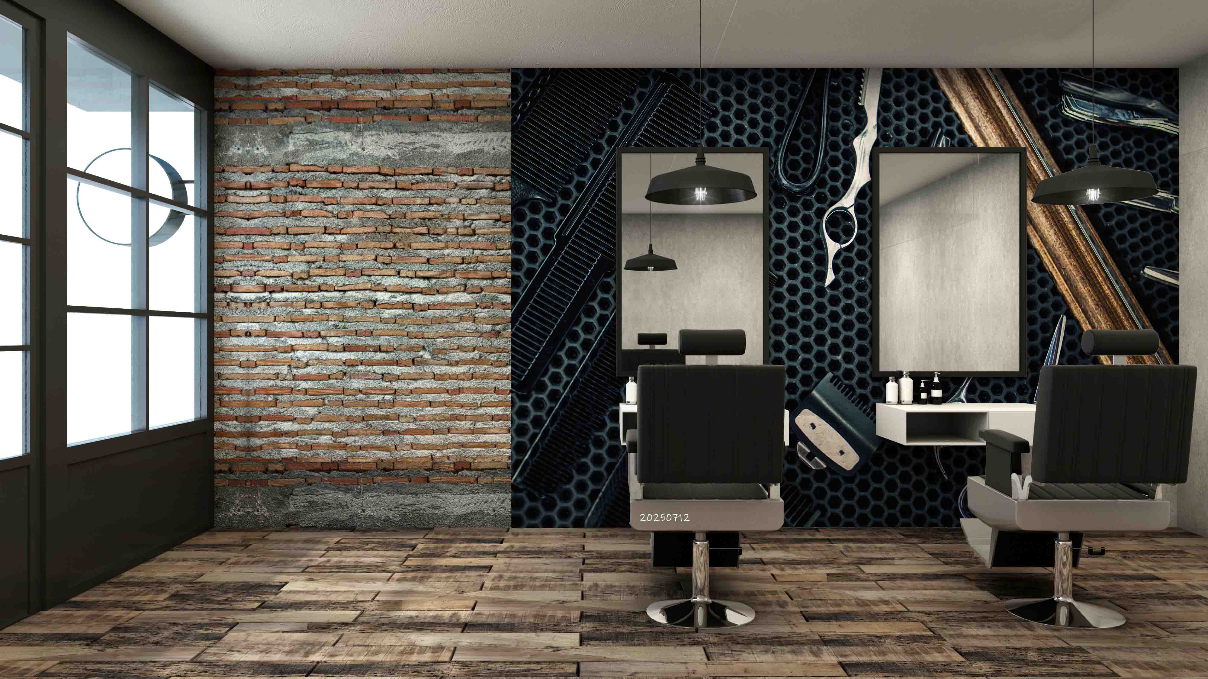 3D Salon Shop Beauty Salon Barber Shop Wall Mural Wallpaper 68