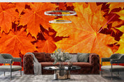 3D Maple Leaves Autumn Landscape Wall Mural Wallpaper JN 404