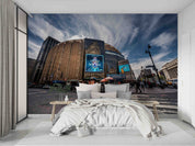3D City Architecture Stadium Cloud Sky Road Screen Wall Mural Wallpaper YXL 448